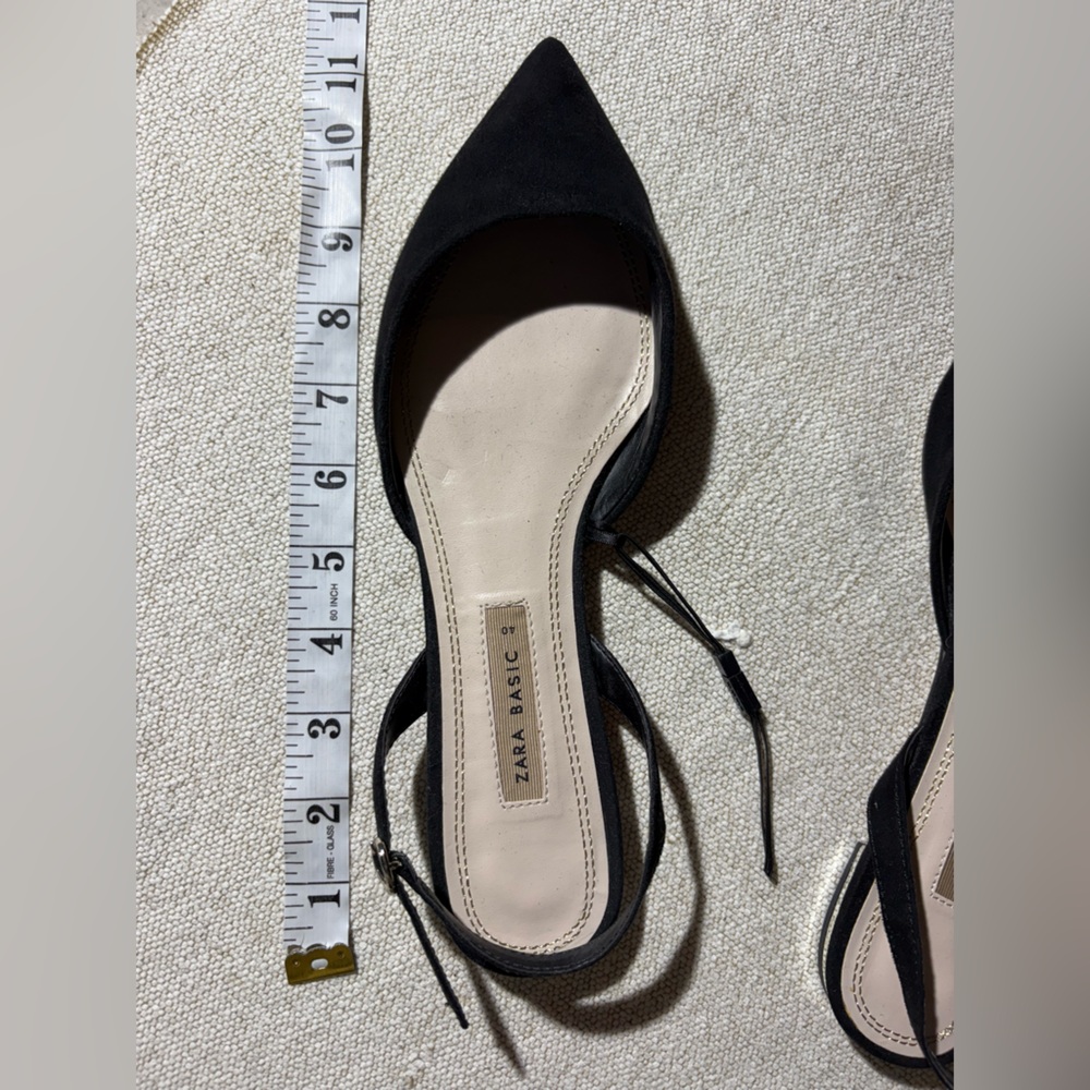 Black Slingback Flats - Picture 3 of 8